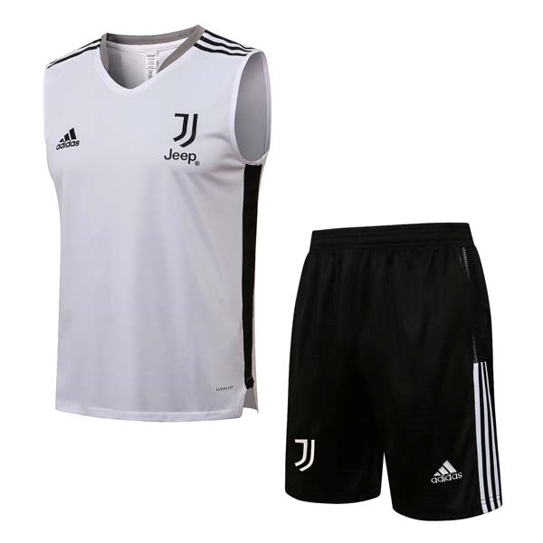 Trikot Juventus Ärmellos 2022 Weiß Schwarz